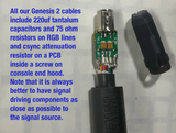Retro Access Genesis 2 32X/CDX RGB SCART cable composite video sync version