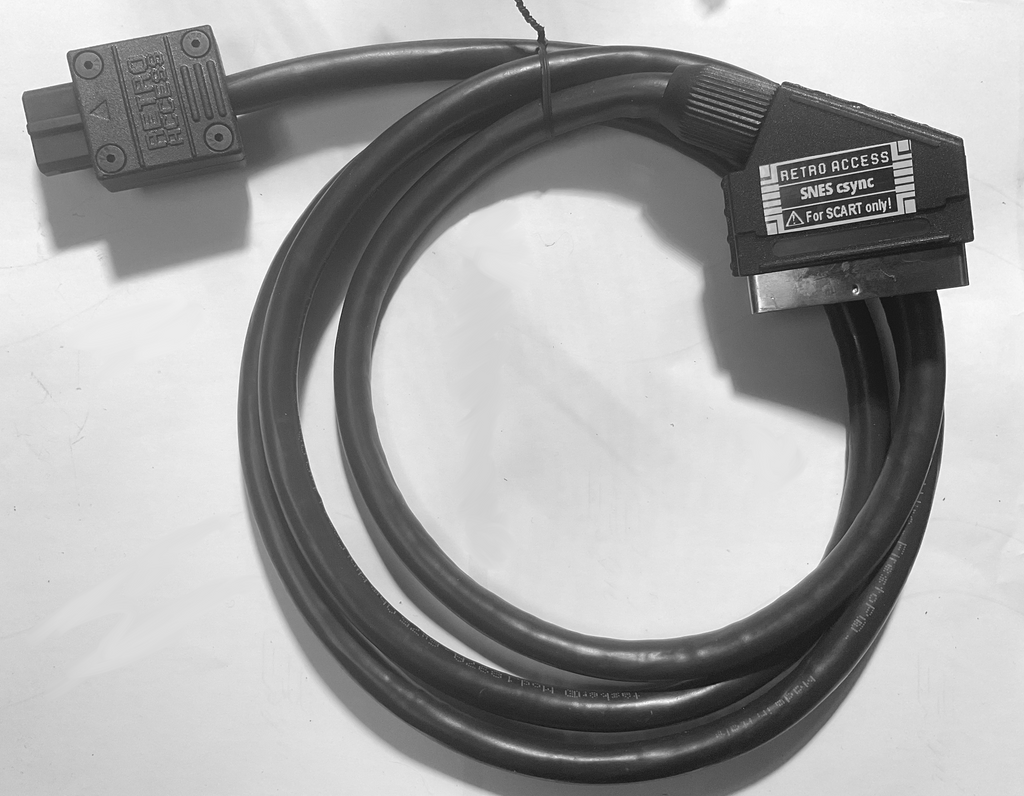 Super Nintendo stereo SNES SCART cable RGB CSYNC