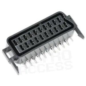 PCB Mount Socket, Female, SCART RGB21 JP21 Horizontal Flipped Reverse Direction
