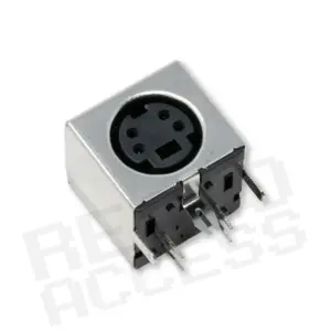PCB Mount Socket, Female, Mini DIN 4 S-Video Horizontal