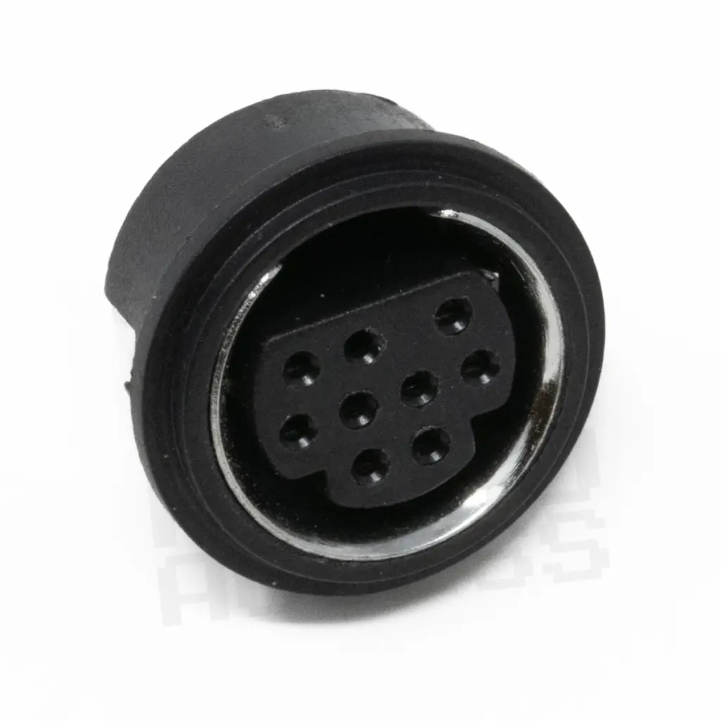 PCB Mount Socket, Female, Mini-DIN 9 Vertical
